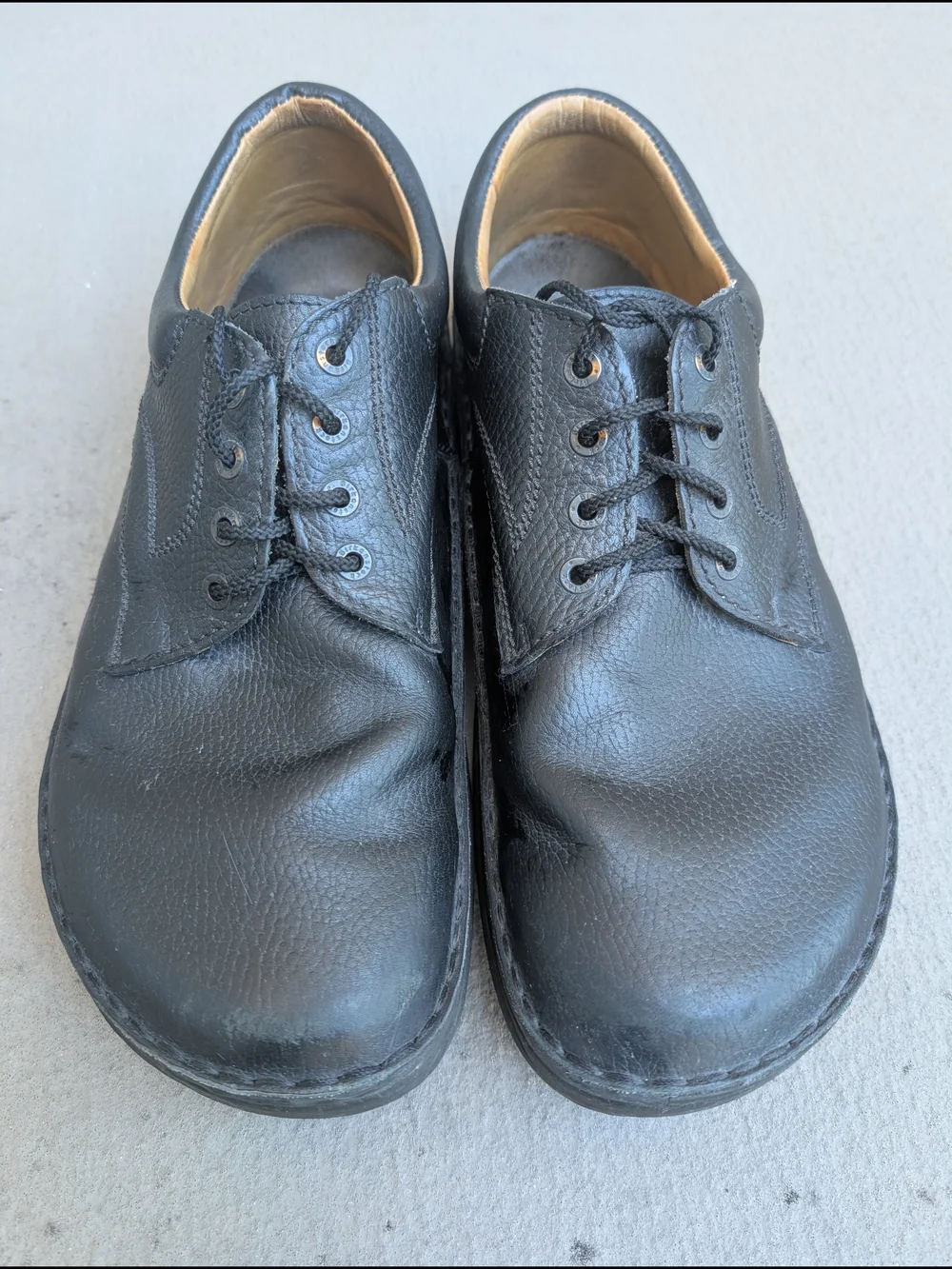 👞✨Vintage Birkenstock Memphis men's black leather lace-up Oxford/Derby shoes
